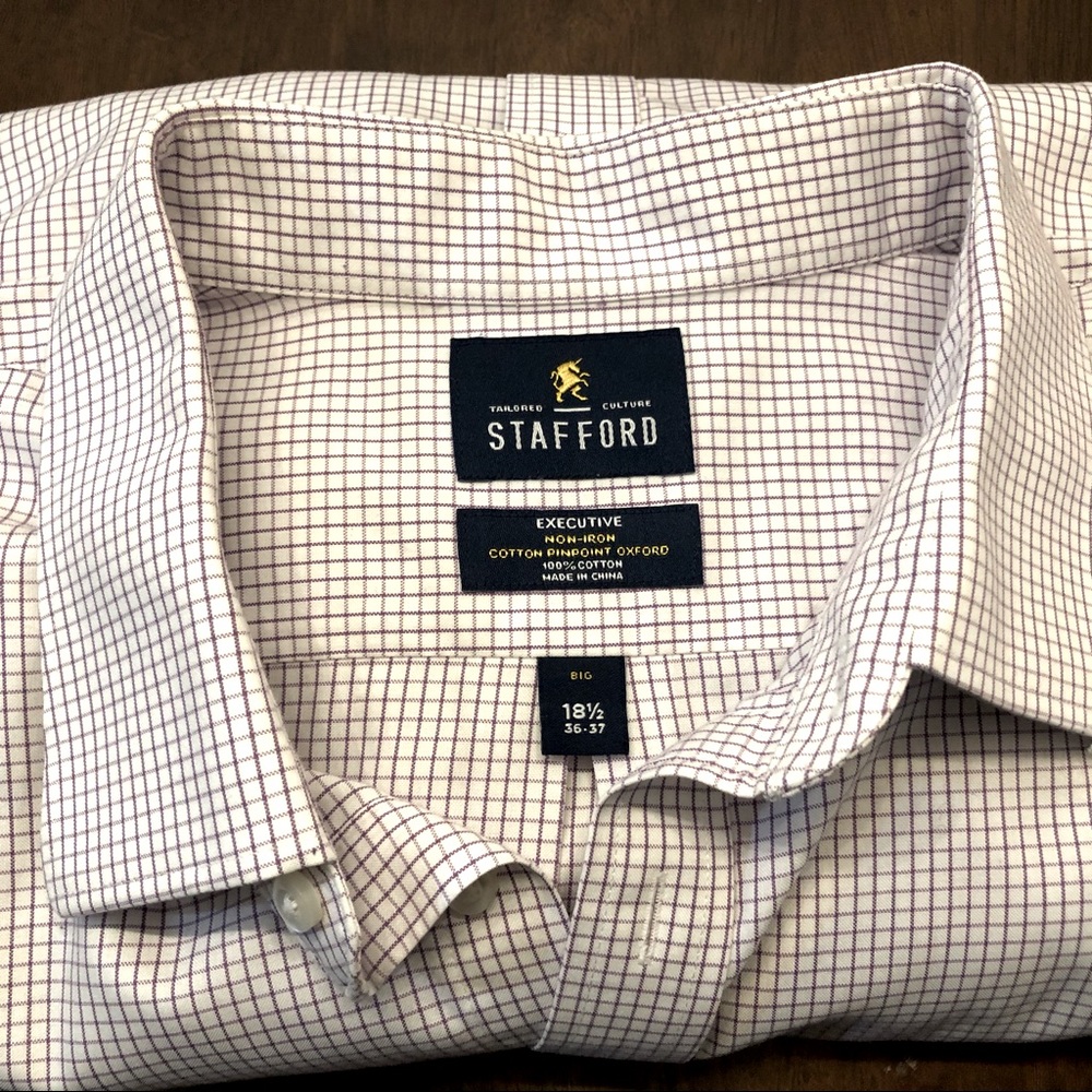 Stafford men’s executive non-iron oxford shirt